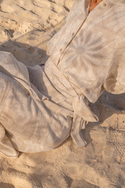 Wrap Skirt-Textured Cotton