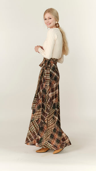 Wrap Skirt - Multi Plaid