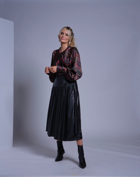 Leather Wrap skirt
