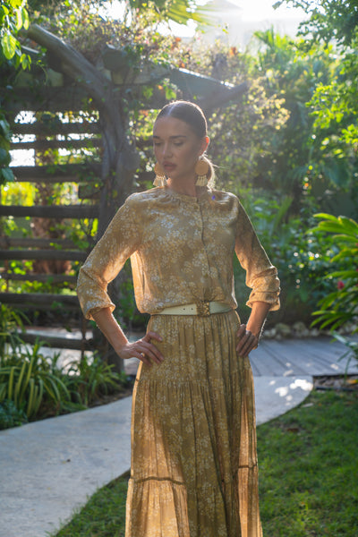 Tierd MAXI Skirt- Natural