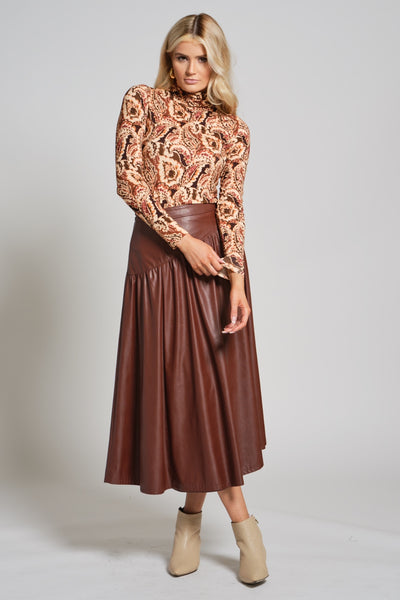 Leather Wrap skirt