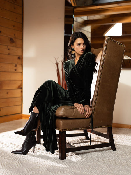 Velvet Wrap Dress