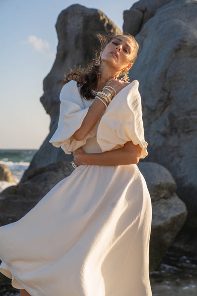 Asymmetric Dress - Ivory