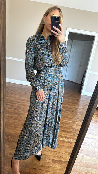 Femme Dress- Tweed print