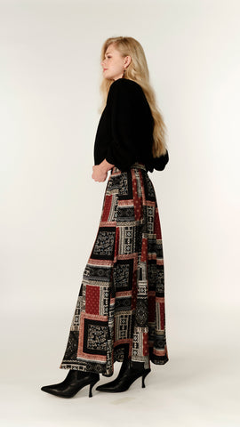 スカート 3D Cutting Maxi Skirt 2COL Full Flare Maxi Skirt/ African Full Flare Maxi Skirt/african