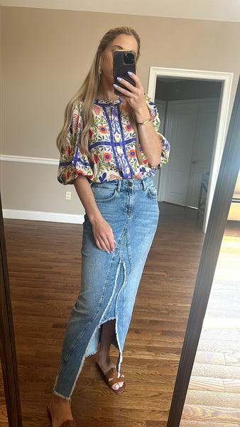 Printed Bubble Shirt
