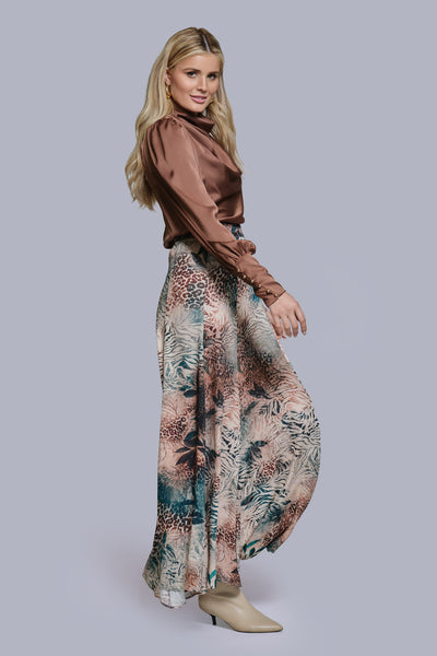 Silk Cowl Neck Blouse
