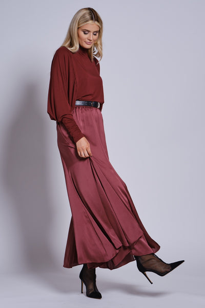 Panel Maxi Skirt-Solid