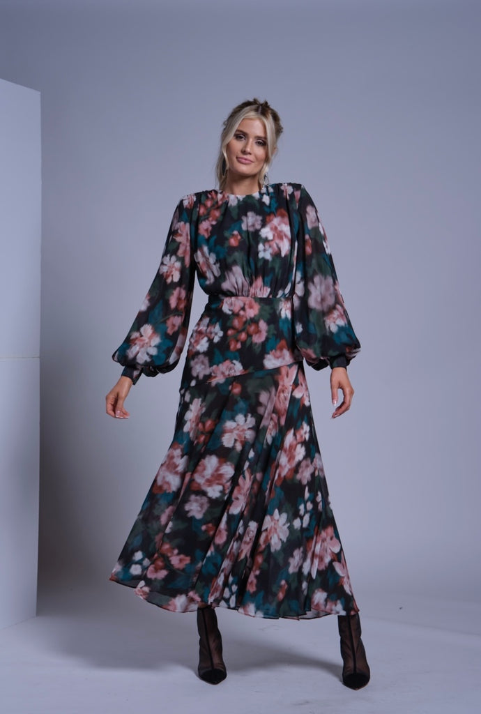 Drop Waist Belted Dress-Print Third By Cee Drop Waist Belted Dress-Print Third By Cee