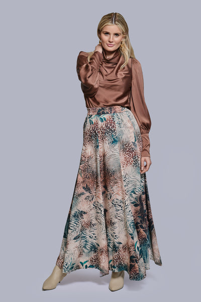 Silk Cowl Neck Blouse