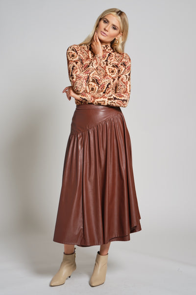 Leather Wrap skirt
