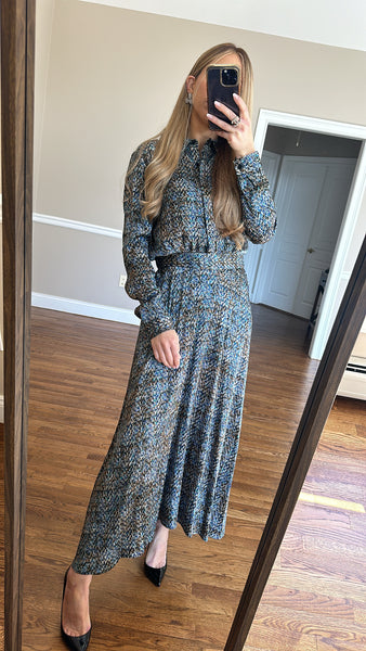 Femme Dress- Tweed print