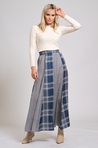 Panel Skirt-Combo Print