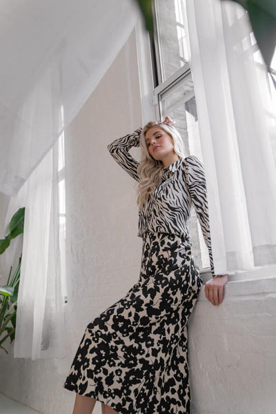 THIRD TIER Sleeveless Slip Dress