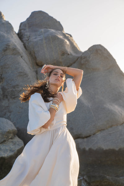 Asymmetric Dress - Ivory