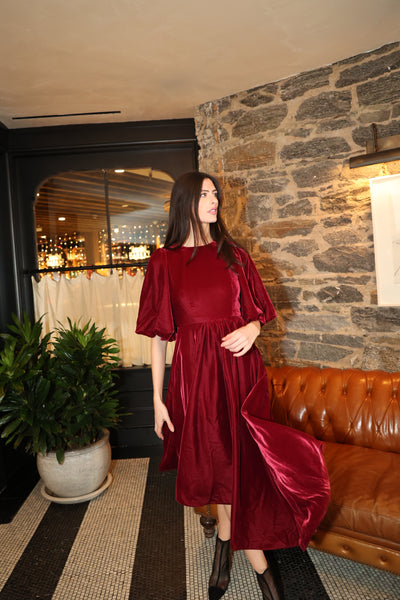Asymetric velvet dress