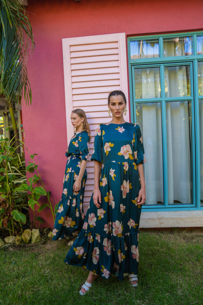 Prairie Maxi Dress-Slate Blue