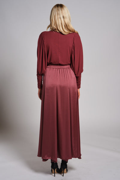 Panel Maxi Skirt-Solid