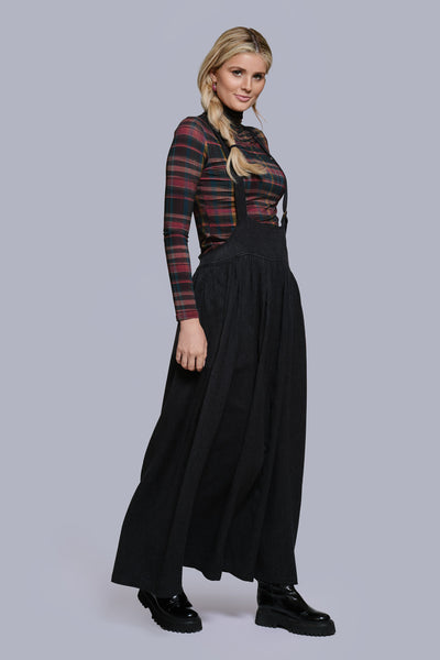 Printed Turtleneck-Plaid