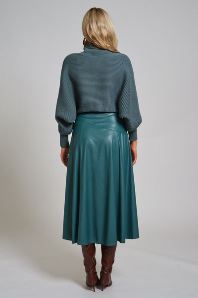 Leather Wrap skirt