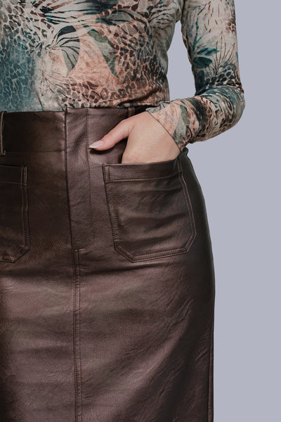 Leather Pencil Skirt