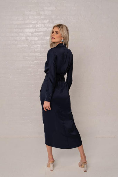 Draped Belted Dress