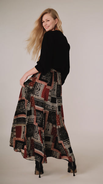 Panel Maxi Skirt - Patchwork