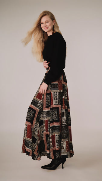 Panel Maxi Skirt - Patchwork