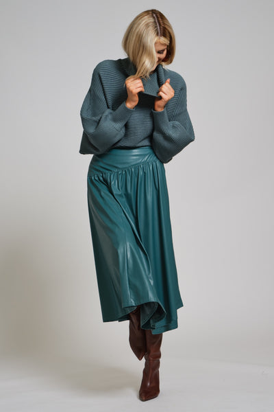 Leather Wrap skirt