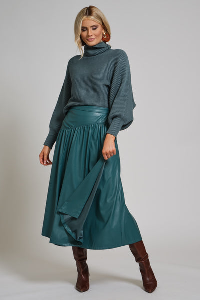 Leather Wrap skirt
