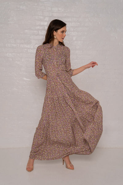 Tiered  Maxi Dress- Vintage Floral Print