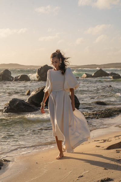 Asymmetric Dress - Ivory