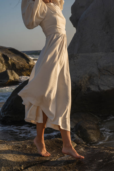 Asymmetric Dress - Ivory