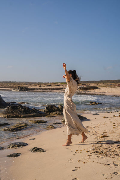 Wrap Skirt-Textured Cotton