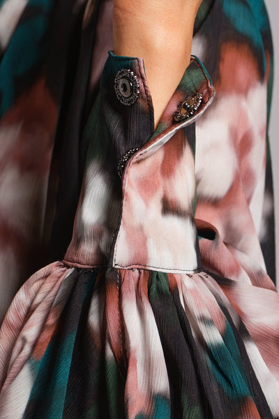 Drop Waist Belted Dress-Print