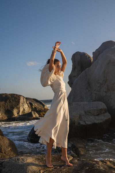 Asymmetric Dress - Ivory