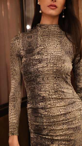 Bodycon Dress - Snakeskin