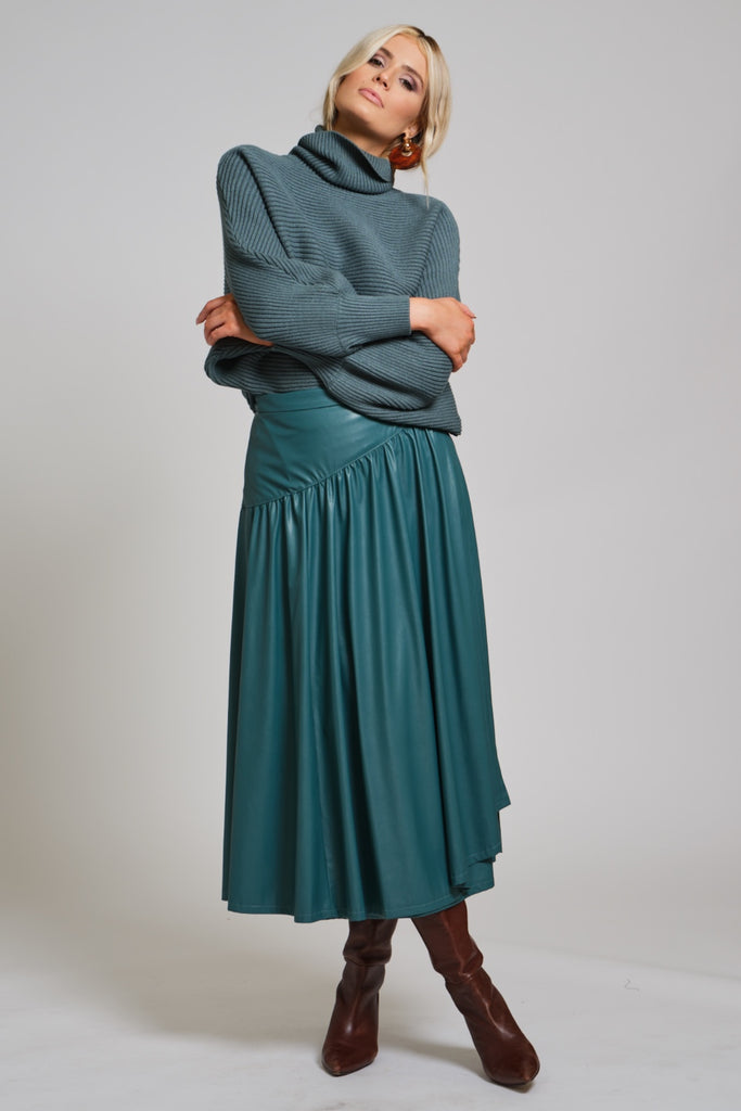 Leather Wrap skirt