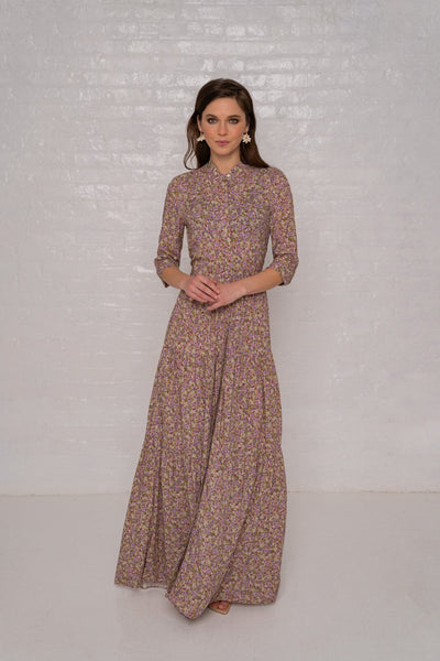 Tiered  Maxi Dress- Vintage Floral Print