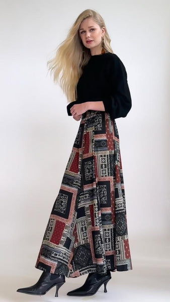 Panel Maxi Skirt - Patchwork