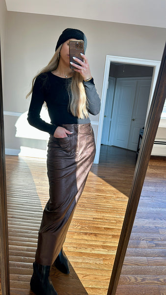 Leather Pencil Skirt