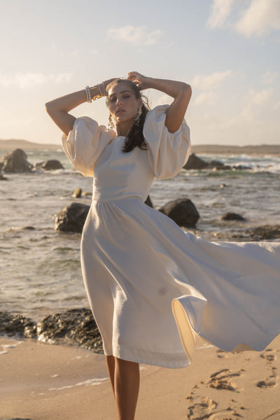 Asymmetric Dress - Ivory