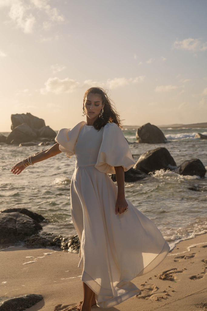 Asymmetric Dress - Ivory Third By Cee Asymmetric Dress - Ivory Third By Cee