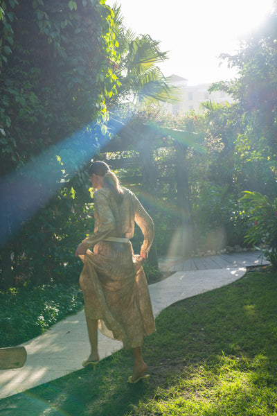 Prairie Maxi Dress-Natural Floral