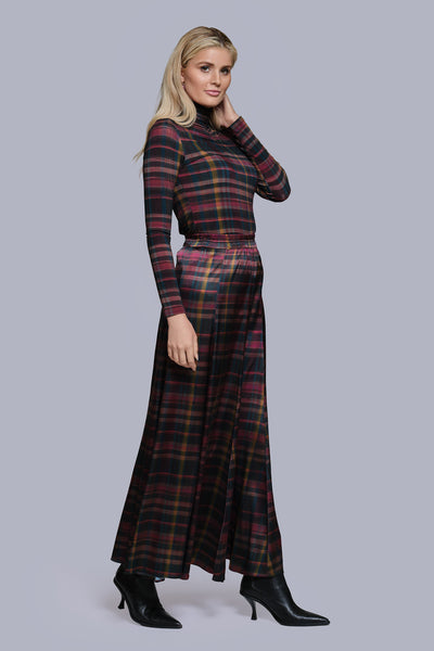 Printed Turtleneck-Plaid