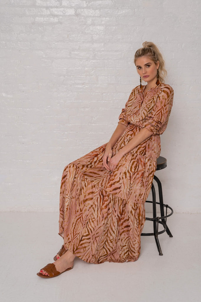 Tiered Maxi Skirt- Zebra Print – Third By Cee - Main Image