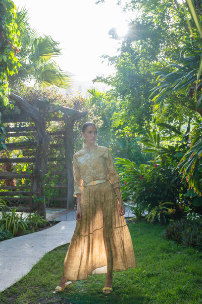Tierd MAXI Skirt- Natural