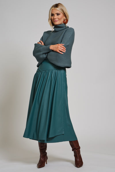 Leather Wrap skirt