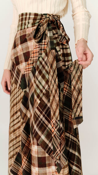 Wrap Skirt - Multi Plaid