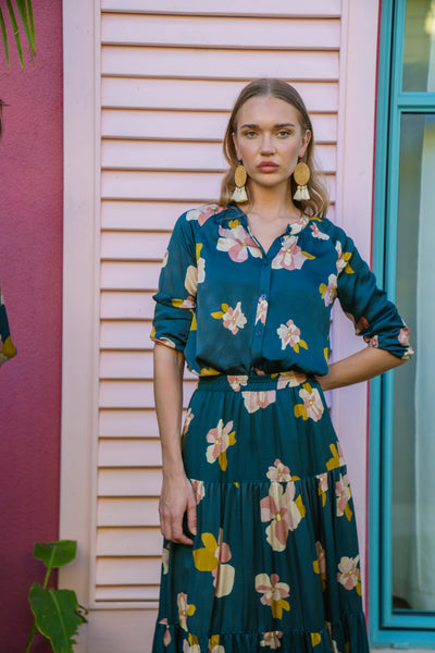 Button Down Shirt-Slate Blue